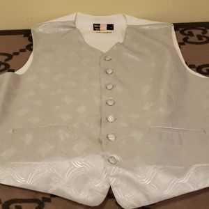 Very nice silver pattern tux vest